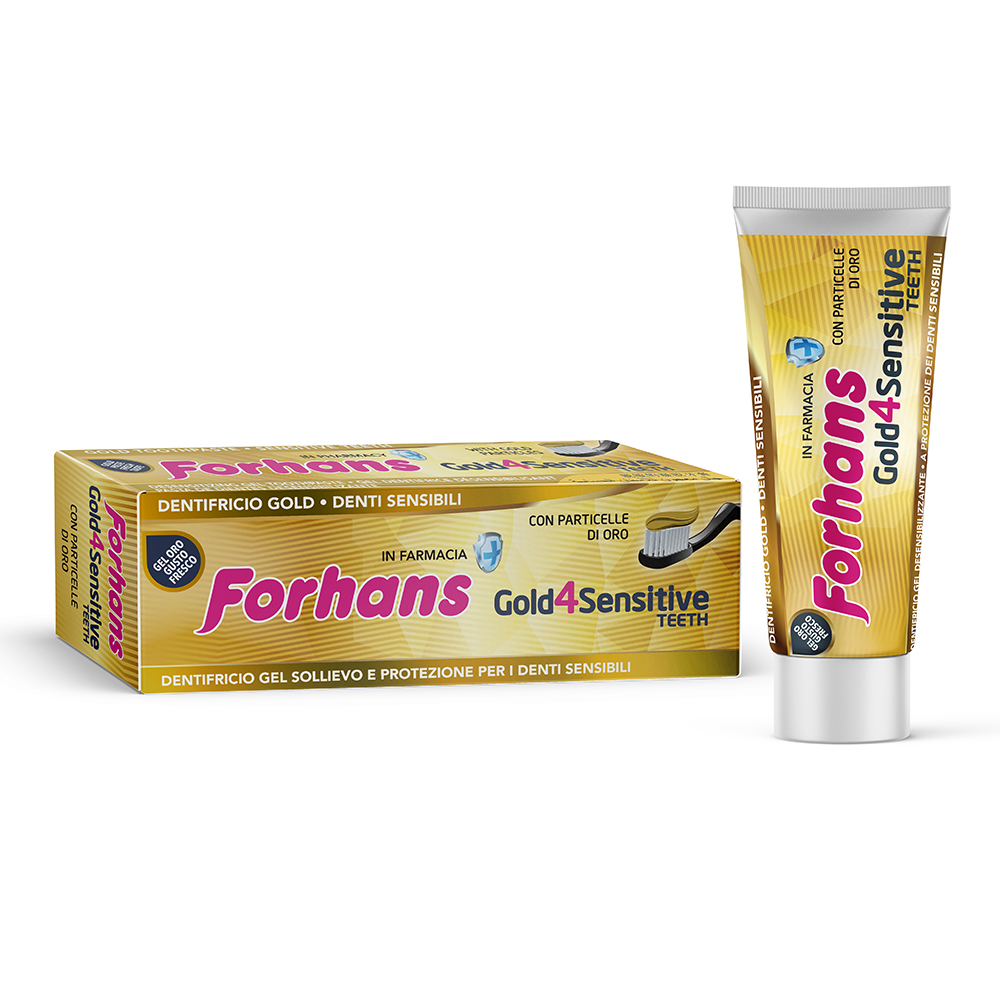 Pasta de dinti Gold 4 Sensitive Teeth, 75 ml, Puro by Forhans