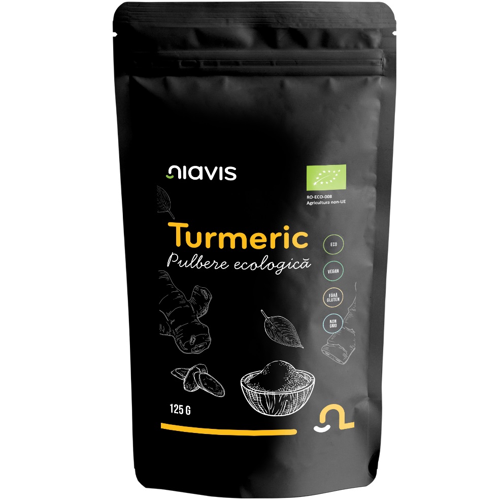 Turmeric pulbere ecologica, 125 g, Niavis