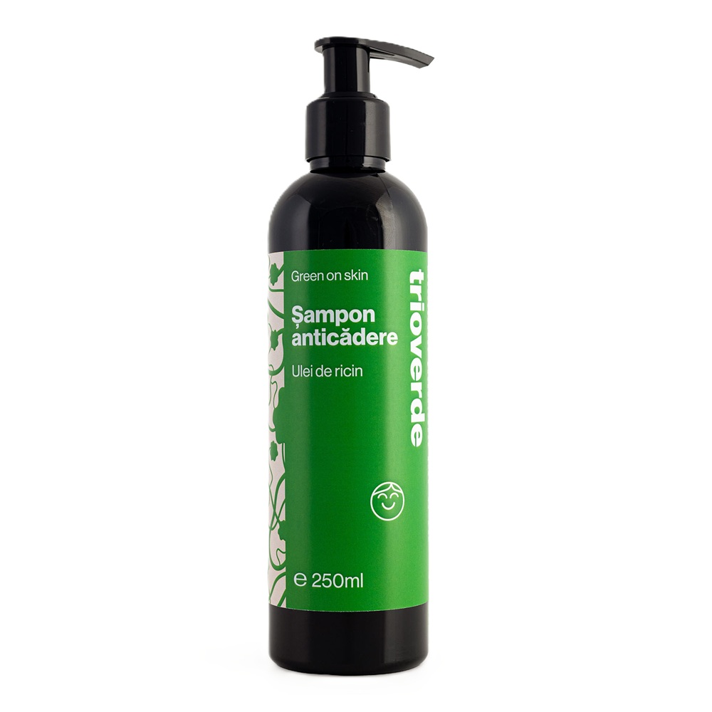 Sampon anticadere cu ulei de ricin, 250 ml, Trio Verde