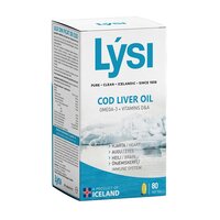 Ulei din ficat de cod Omega 3 cu vitamina D si A, 80 capsule moi, Lysi