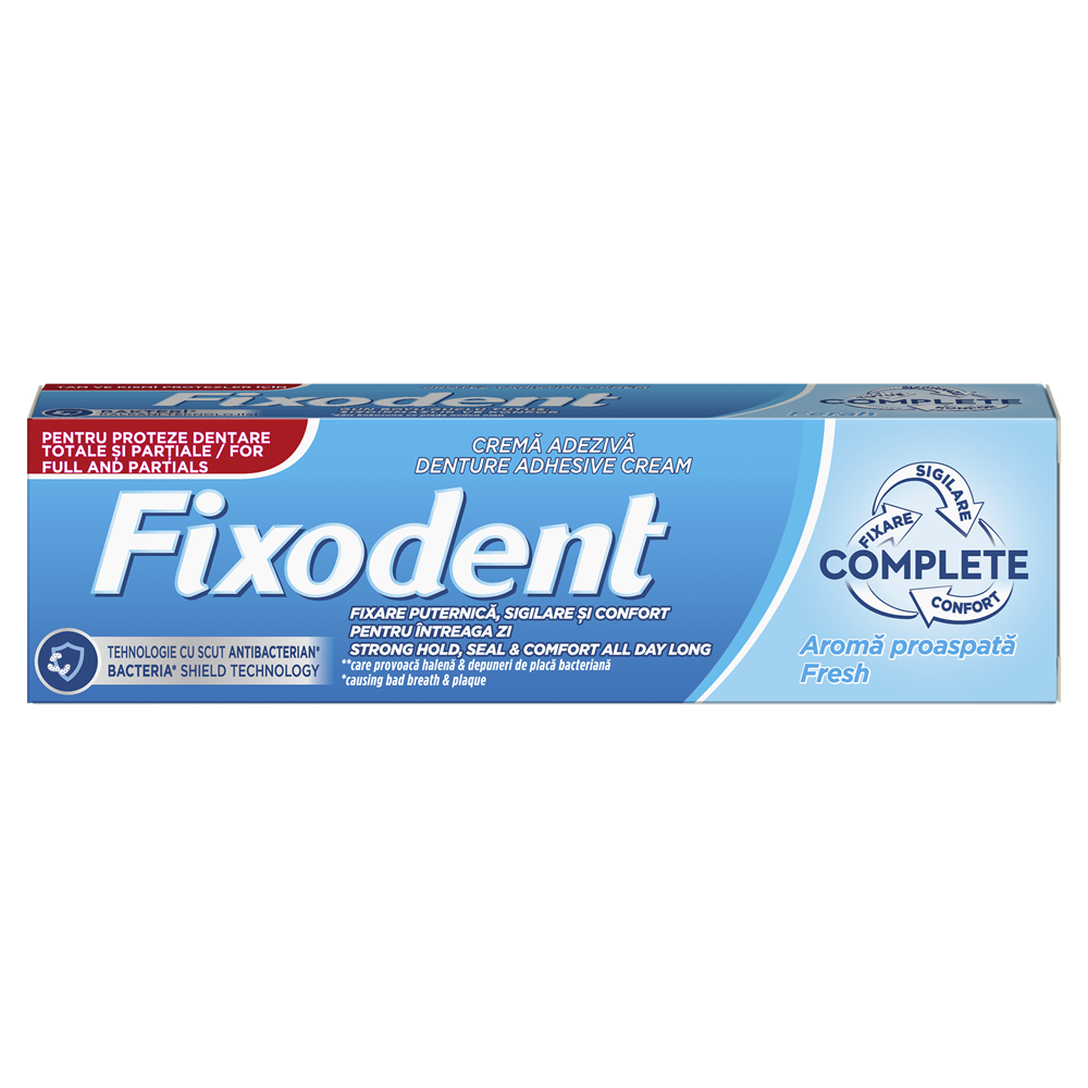 Crema adeziva pentru proteza dentara Fresh Complete, 47 g, Fixodent