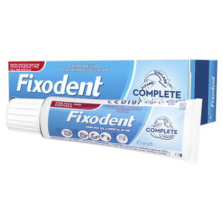Crema adeziva pentru proteza dentara Fresh Complete, 47 g, Fixodent 662633