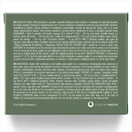 Capsule pentru reducerea greutatii Visislim Line, 30 capsule, Vitaslim 653553