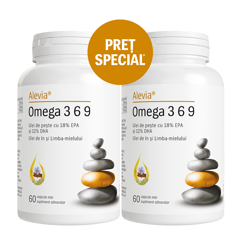 Pachet Omega 3 6 9, 60 + 60 capsule (1+1), Alevia