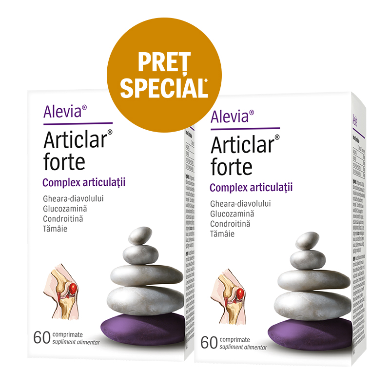 Articlar forte, 60 comprimate, Alevia (1+1 pret special)