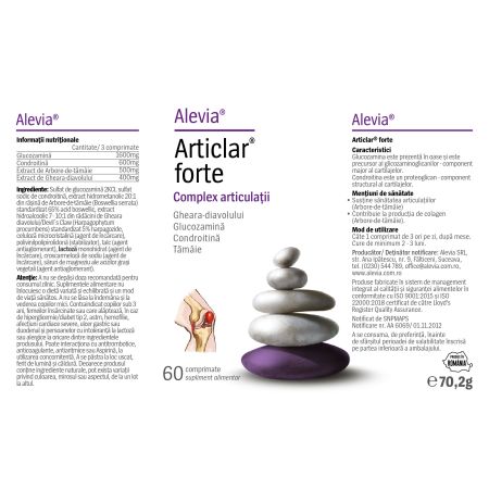Articlar forte, 60 comprimate, Alevia (1+1 pret special) 655804