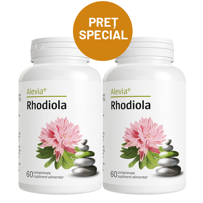 Pachet Rhodiola, 60+60 comprimate, Alevia