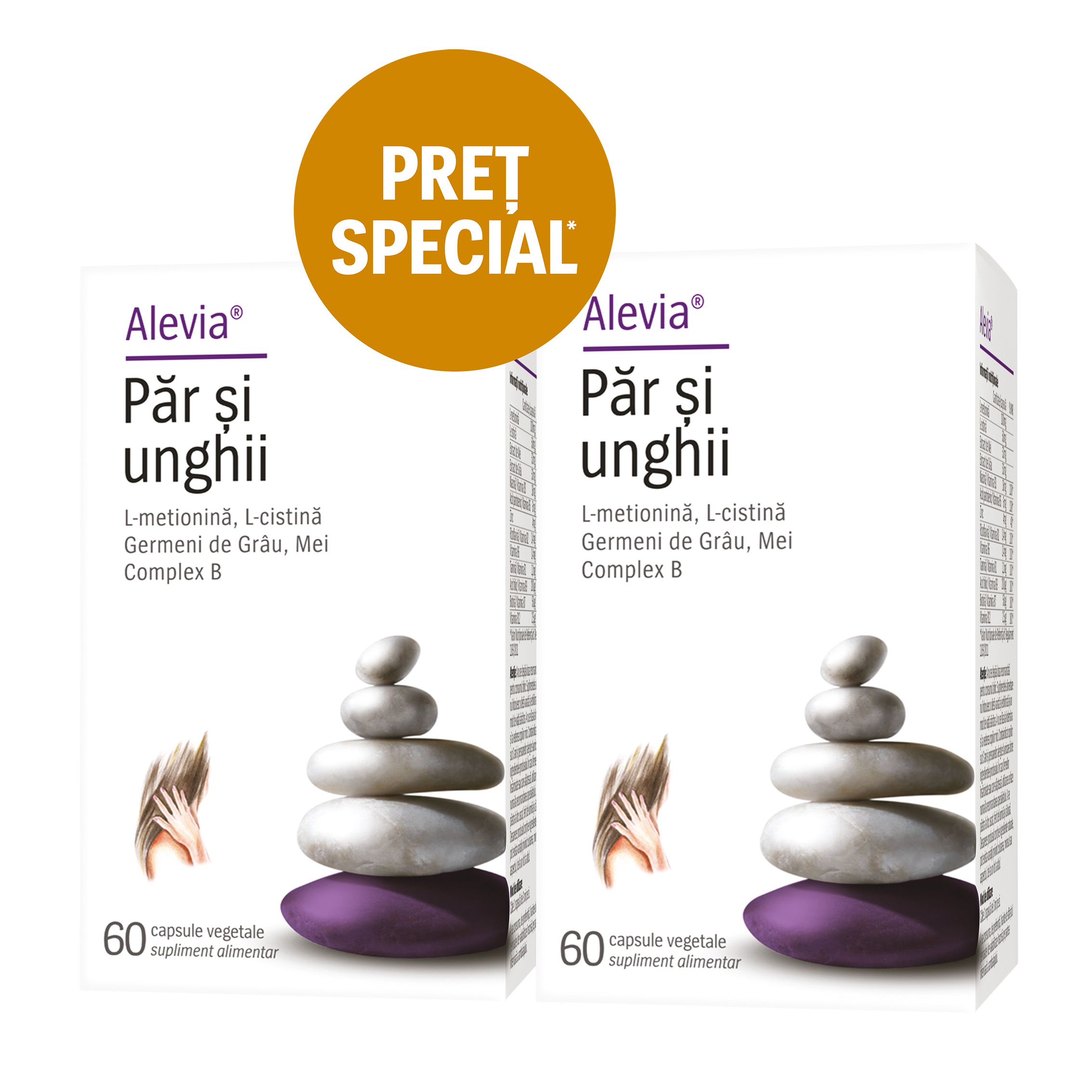 Par si unghii, 60+60 capsule vegetale, Alevia