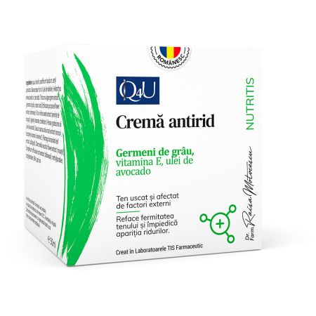 Crema antirid cu germeni de grau Nutritis Q4U, 50 ml, Tis Farmaceutic