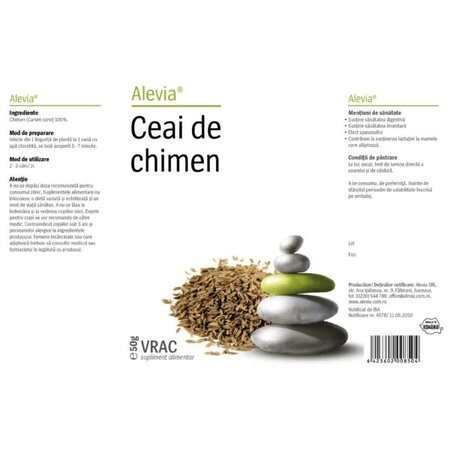 Ceai de chimen, 50 g, Alevia 732811