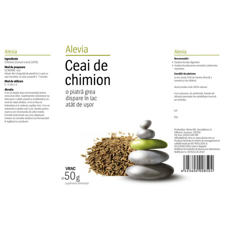 Ceai de chimion, 50 g, Alevia 619148