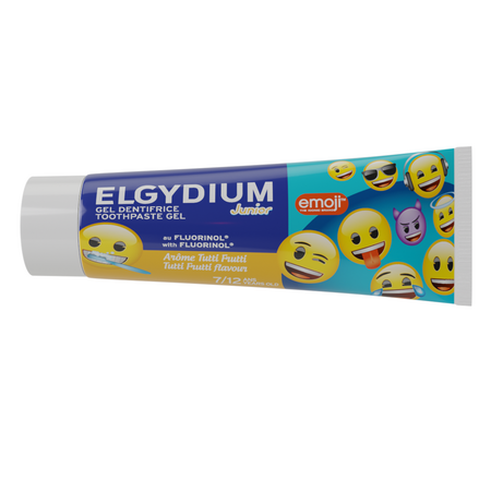 Pasta de dinti pentru copii 7-12 ani cu aroma tutti frutti Emoji, 50 ml, Elgydium