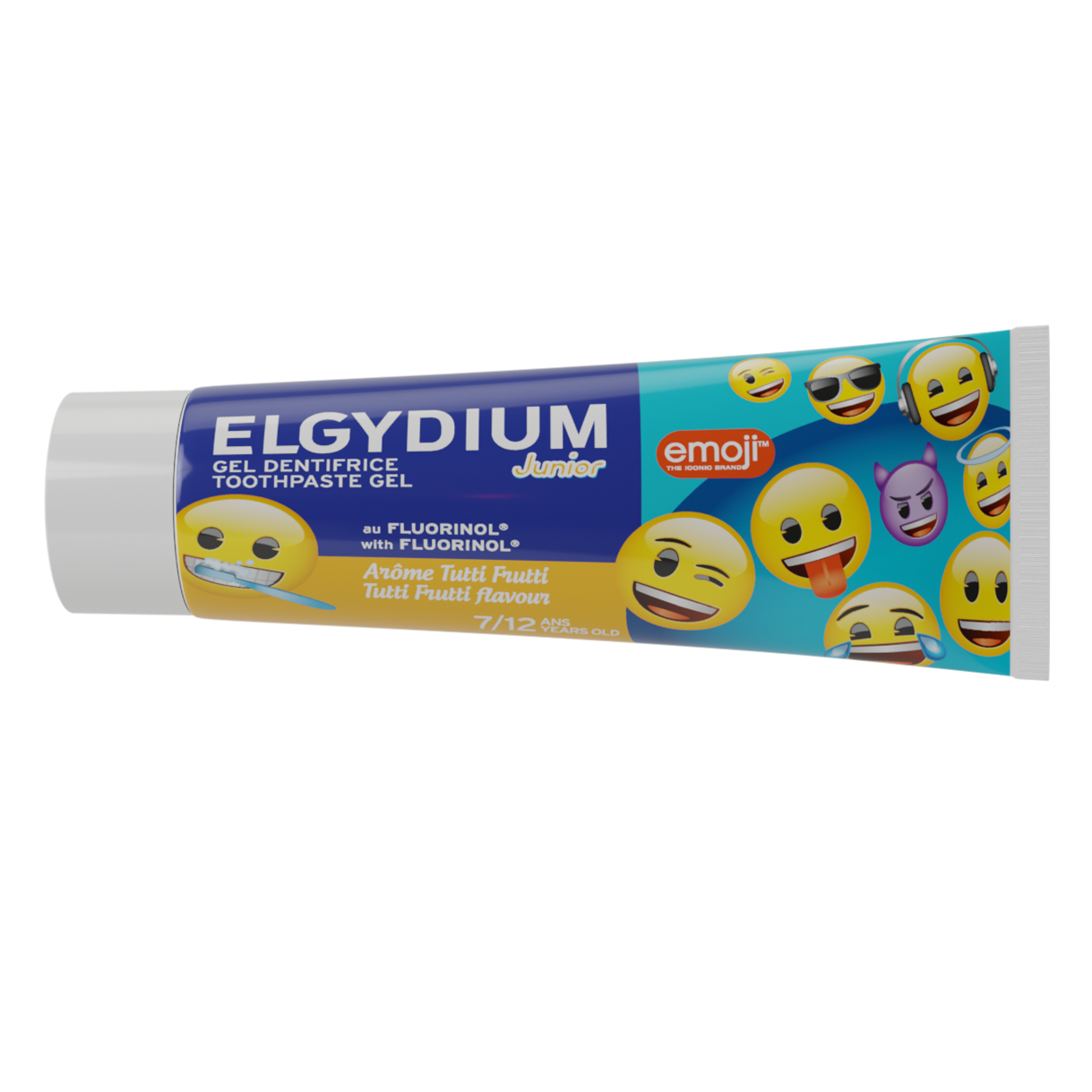 Pasta de dinti cu aroma tutti frutti Emoji, 7-12 ani, 50 ml, Elgydium