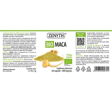 Bio Maca, 60 capsule, Zenyth 702818