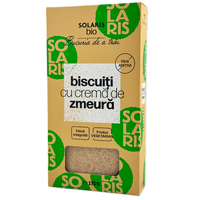 Biscuiti cu crema de zmeura, 175 g, Solaris