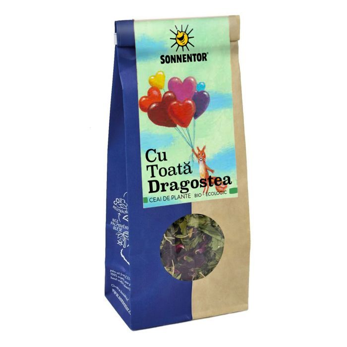 Ceai din amestec de plante Cu toata dragostea, 50 g, Sonnentor