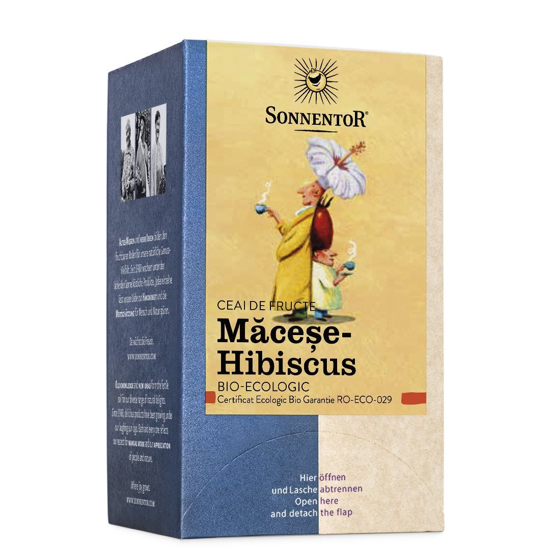 Ceai Bio de Macese si Hibiscus, 18 plicuri, Sonnentor