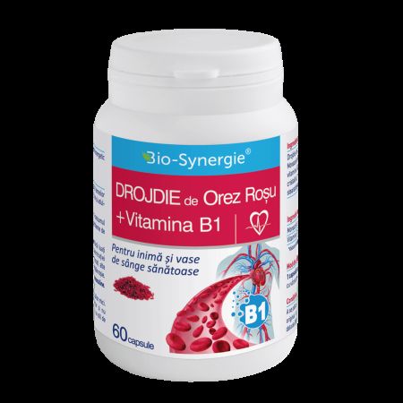 Drojdia de orez rosu + Vitamina B1, 60 capsule, Bio Synergie