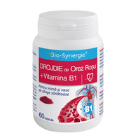 Drojdia de orez rosu + Vitamina B1, 60 capsule, Bio Synergie