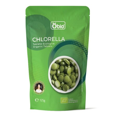Chlorella pulbere ecologica, 125 g, Obio
