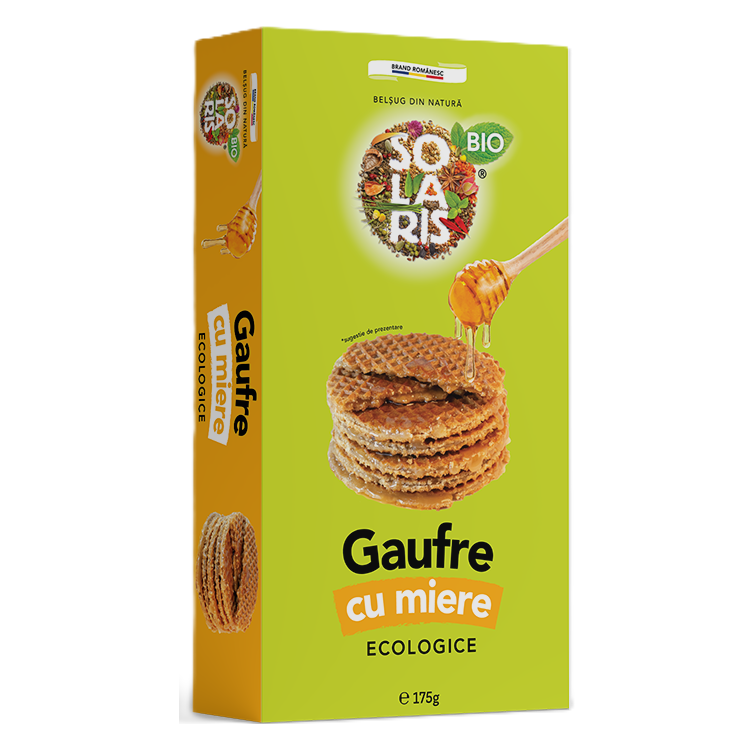 Gaufre Bio cu miere, 175 g, Solaris