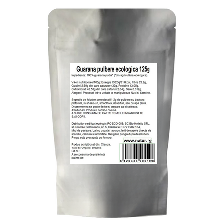 Pudra de guarana, 125 g, Obio 736200