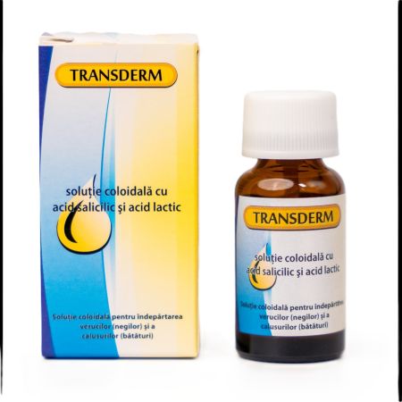 Solutie coloidala pentru indepartarea negilor si bataturilor Transderm, 10 g, Transderm