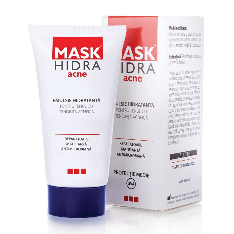 Emulsie hidratanta Mask Hidra Acne, 50 ml, Meditrina