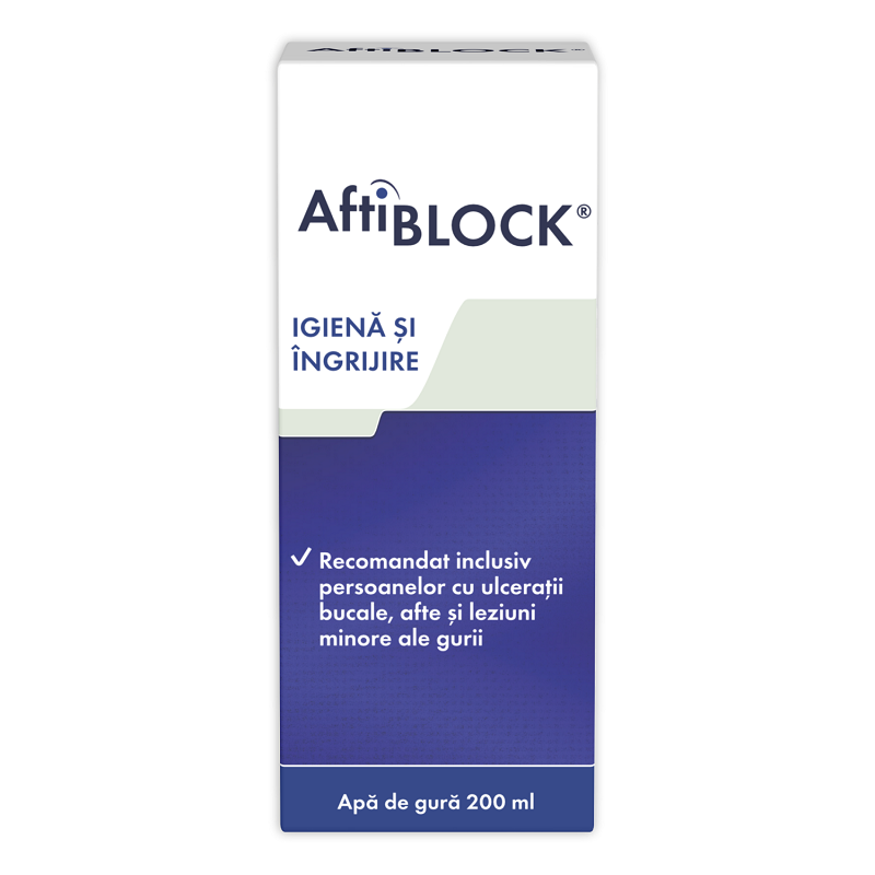 Apa de gura Aftiblock, 200 ml, Zdrovit