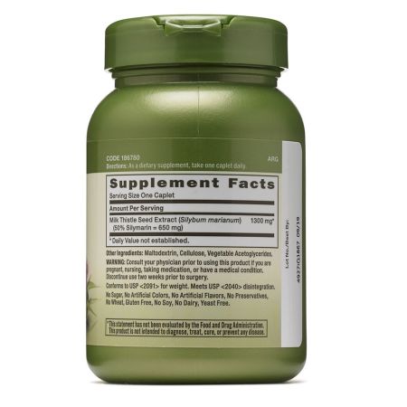 Silimarina 1300 mg Herbal Plus (186780), 60 tablete, GNC 648150