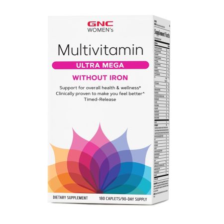 Women's Multivitamine Ultra Mega Fara Fier (202621), 180 tablete, GNC 647870