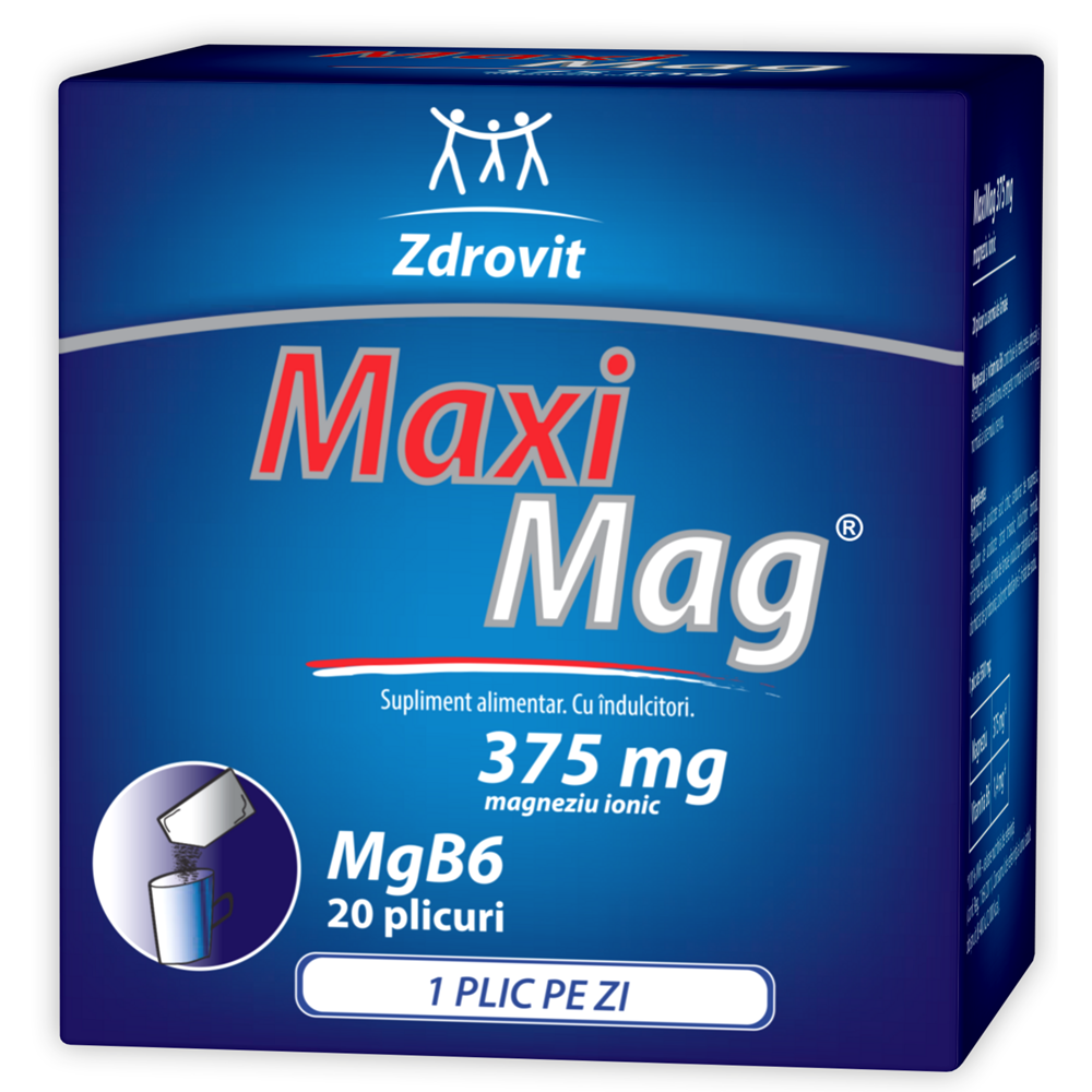 MaxiMag, 375 mg, 20 plicuri, Zdrovit