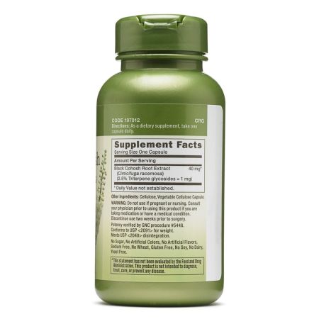 Black Cohosh Extract 40 mg (197012), 100 capsule, GNC 648066