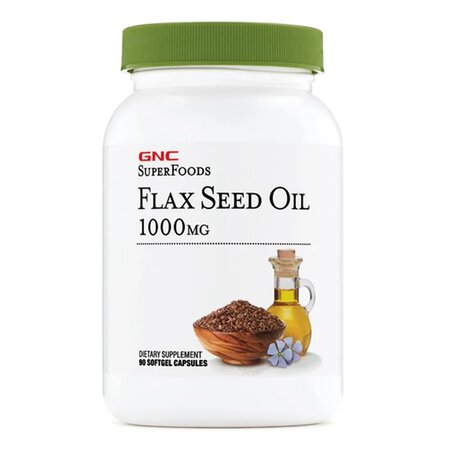 Flax Seed Oil SuperFoods 1000 mg (573466), 90 capsule, GNC