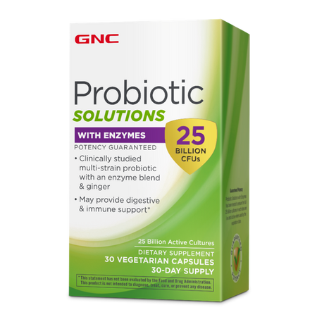 Probiotic Solutions cu enzime (424630), 30 capsule, GNC