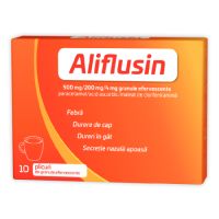 Aliflusin, 500 mg/200 mg/4 mg, 10 plicuri de granule efervescente, Natur Produkt Pharma