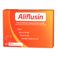 Aliflusin, 500 mg/200 mg/4 mg, 10 plicuri de granule efervescente, Natur Produkt Pharma