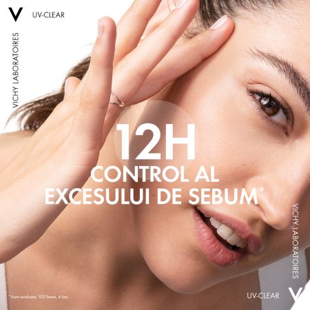 Fluid cu protectie solara SPF 50+ pentru fata UV Clear Capital Soleil, 40 ml, Vichy 549630