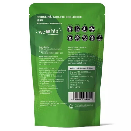 Spirulina eco, 250 tablete (125g), Obio 610407