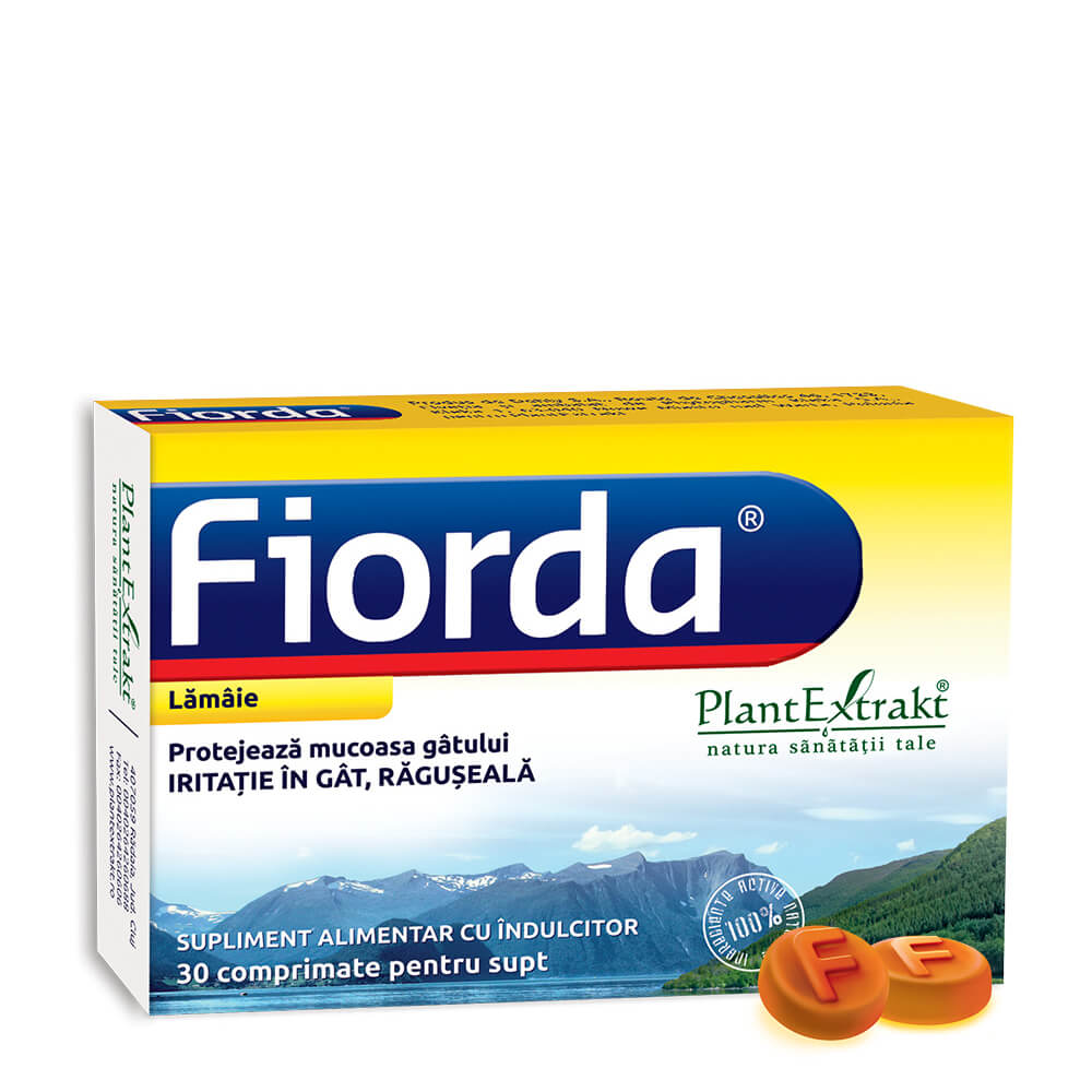 Fiorda cu aroma de lamaie, 30 comprimate, Plant Extrakt