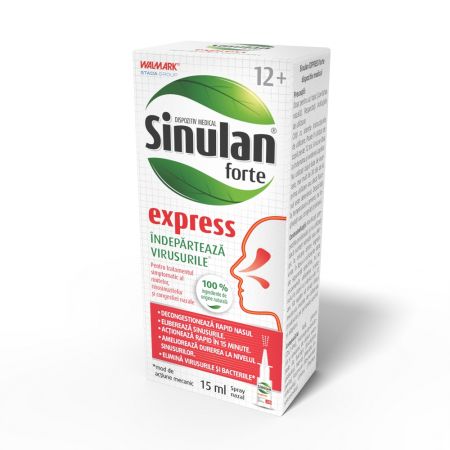 Spray nazal Sinulan Express Forte, 15 ml, Walmark 701583
