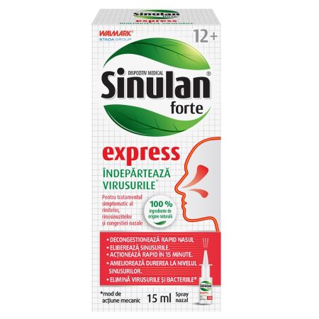 Spray nazal Sinulan Express Forte, 15 ml, Walmark