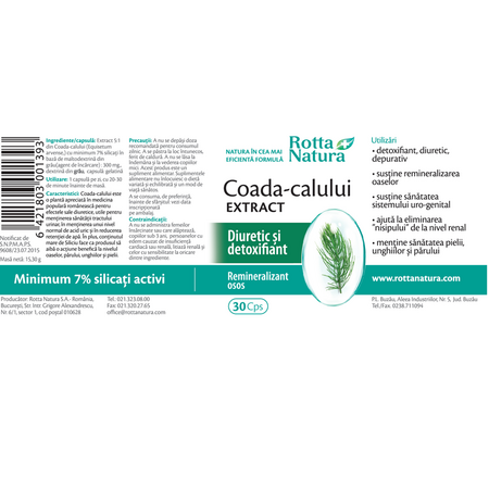 Coada Calului extract, 30 capsule, Rotta Natura 598109