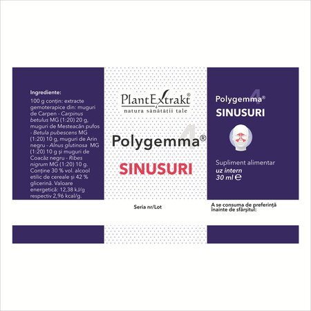 Polygemma 4, Sinusuri, 30 ml, Plant Extrakt 731364