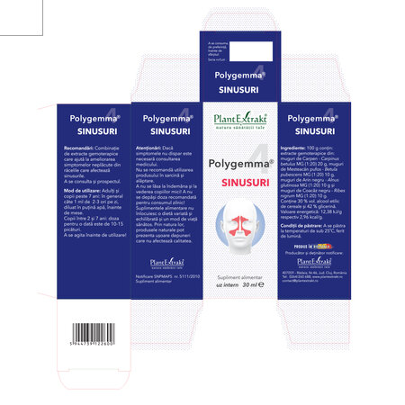 Polygemma 4, Sinusuri, 30 ml, Plant Extrakt 731363