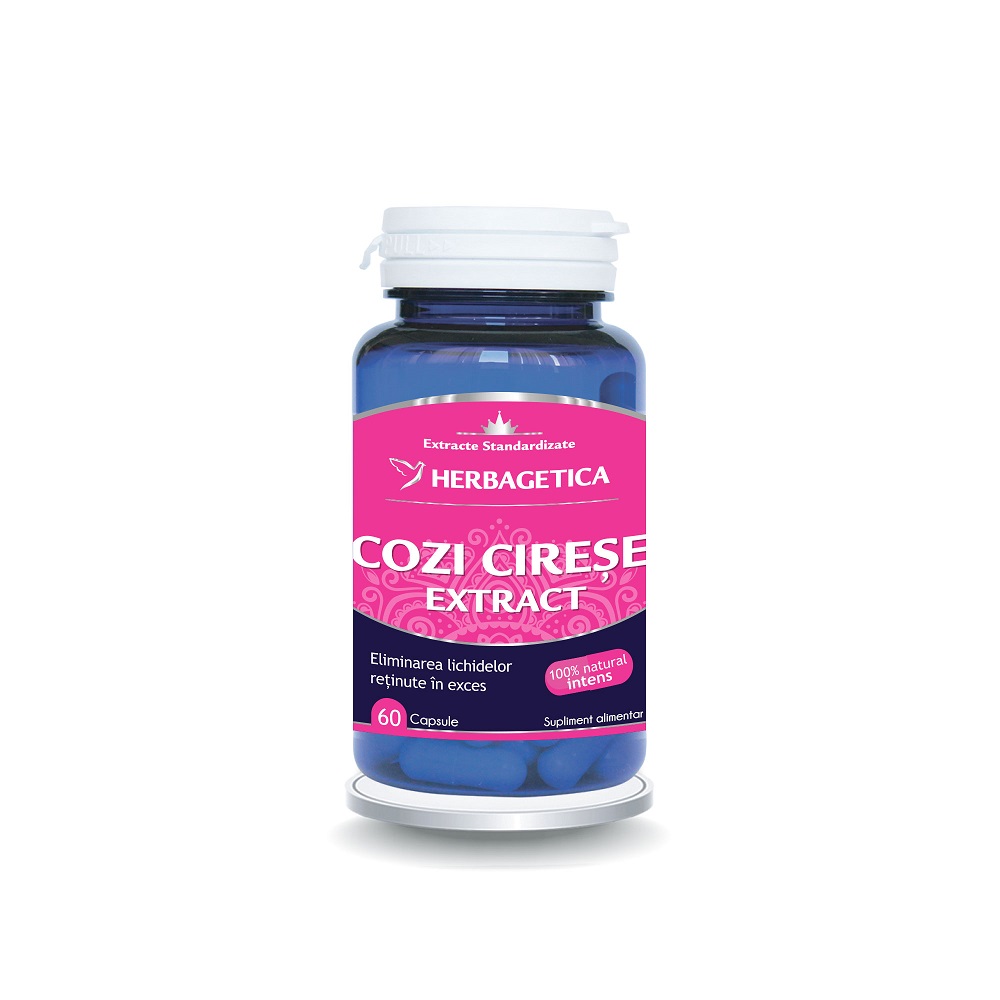 Cozi de cirese extract, 60 capsule, Herbagetica