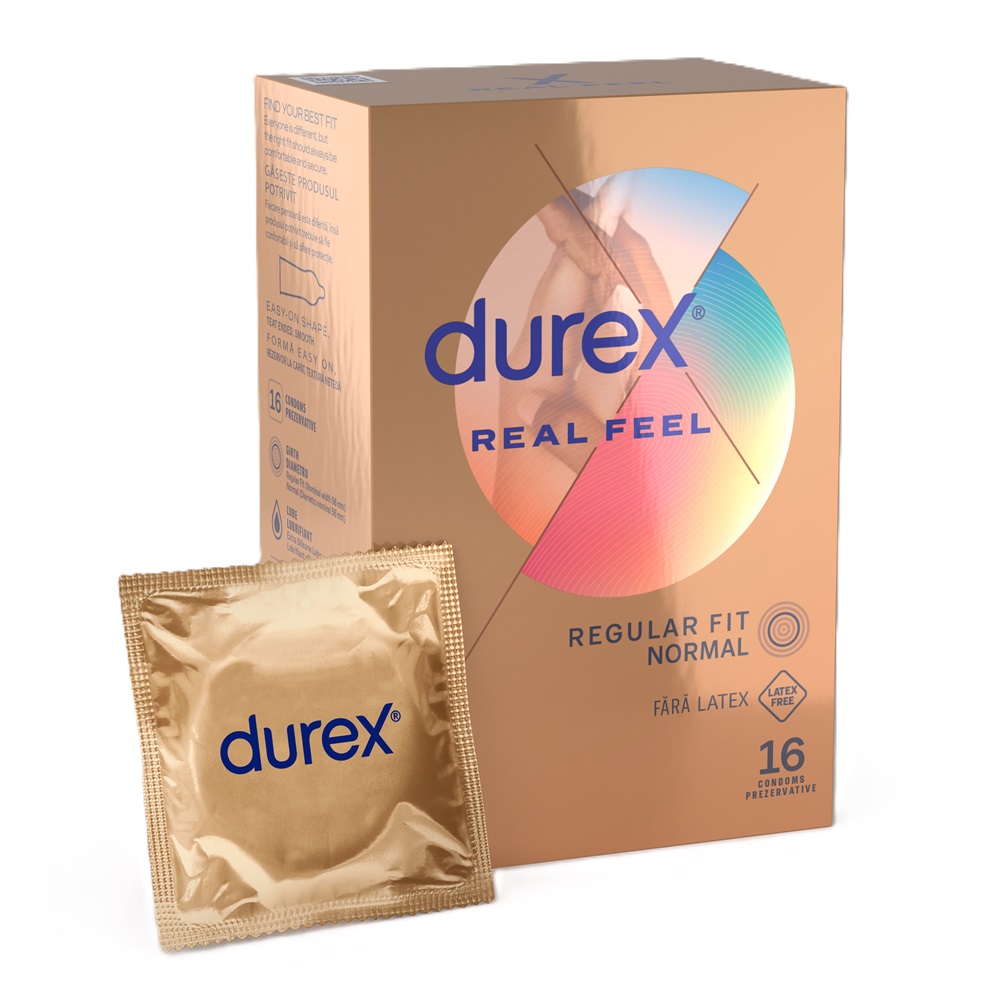 Prezervative Real Feel, 16 bucati, Durex