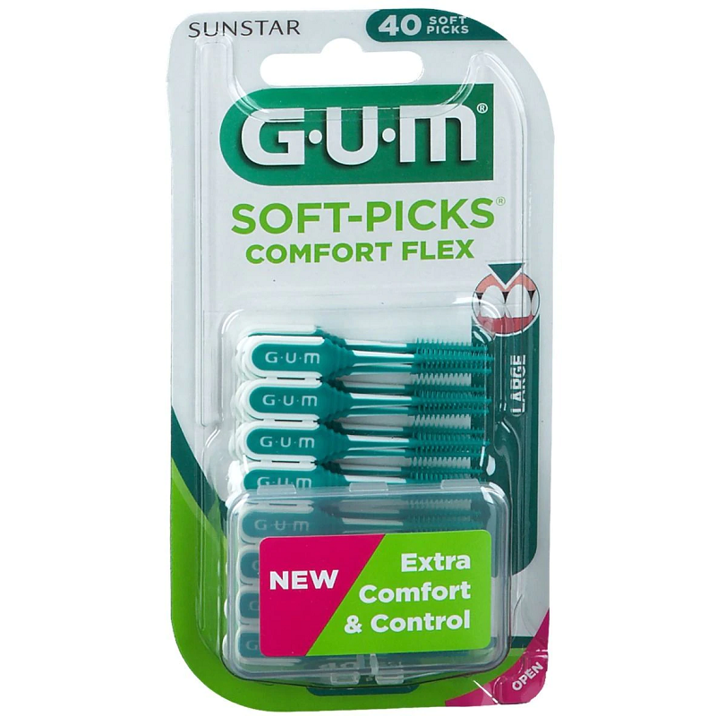 Perii interdentare Soft-Picks Comfort Flex Large, 40 bucati, Sunstar Gum