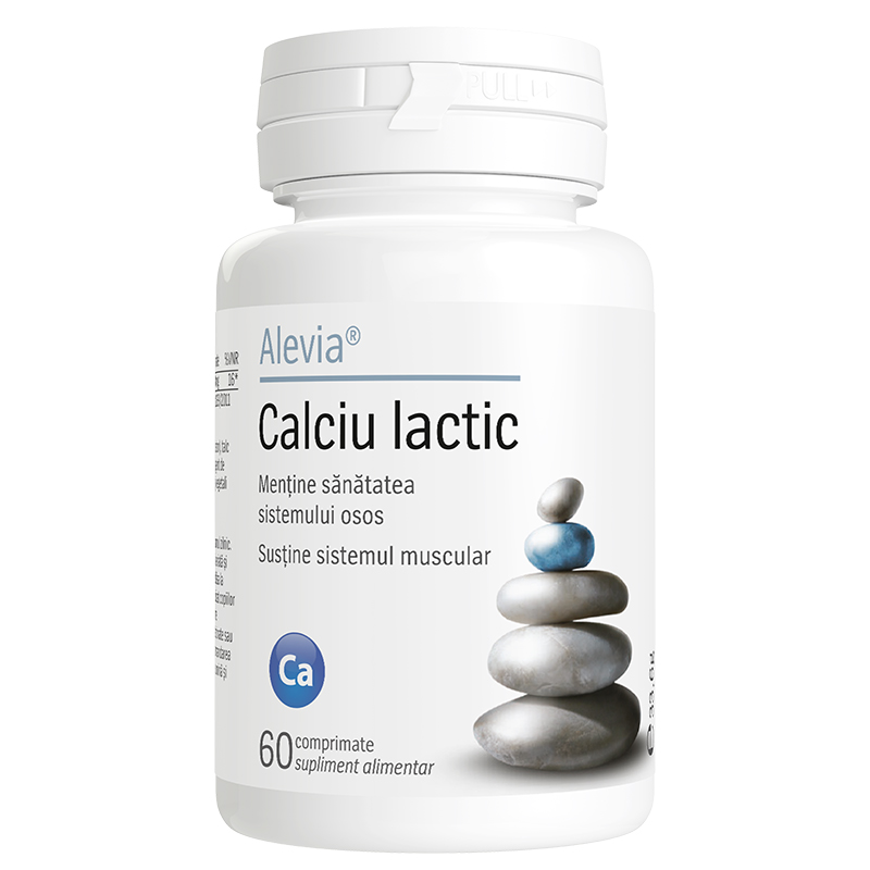 Calciu lactic, 60 comprimate, Alevia