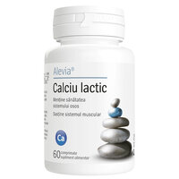 Calciu lactic, 60 comprimate, Alevia